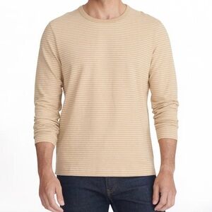 UNTUCKIT Striped Long-Sleeve Tee Reg Fit Large Lambert Shirt Cotton Pullover
